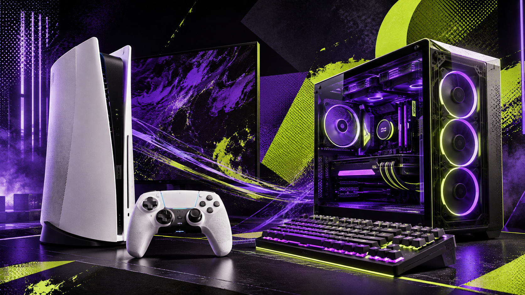Consola PlayStation 5 y PC gamer